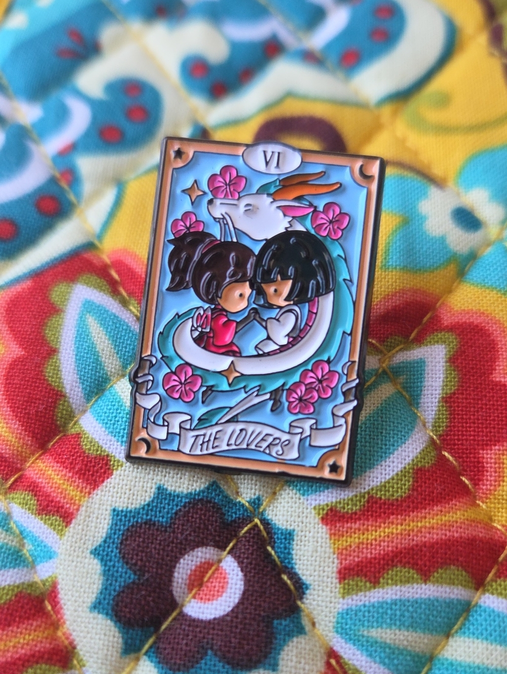 The Lovers Enamel Pin - Blue & Pink Kids Accessory